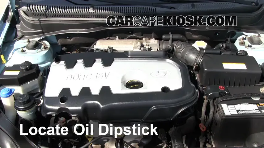 2007 Hyundai Accent SE 1.6L 4 Cyl. Oil Check Oil Level
